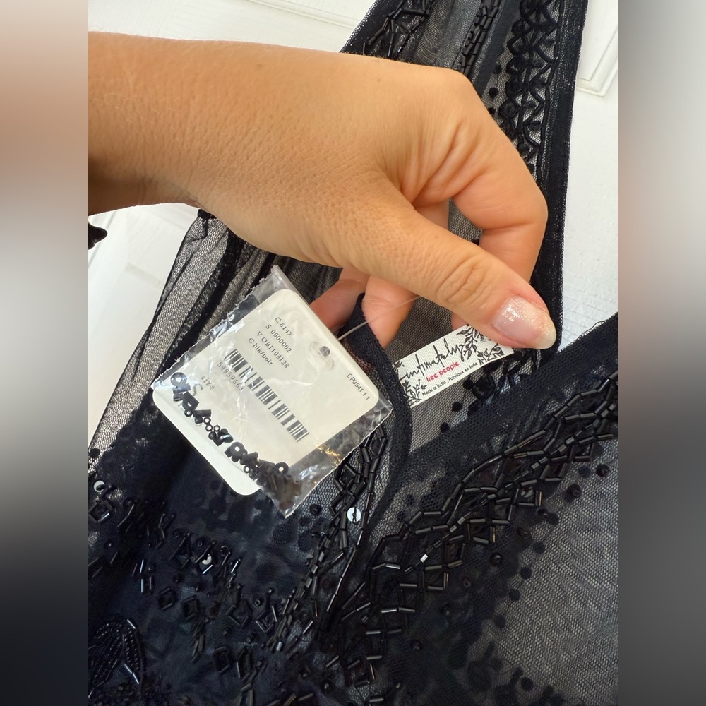 New Free People transparent Black Sleeveless Dress - Picture 7 of 13